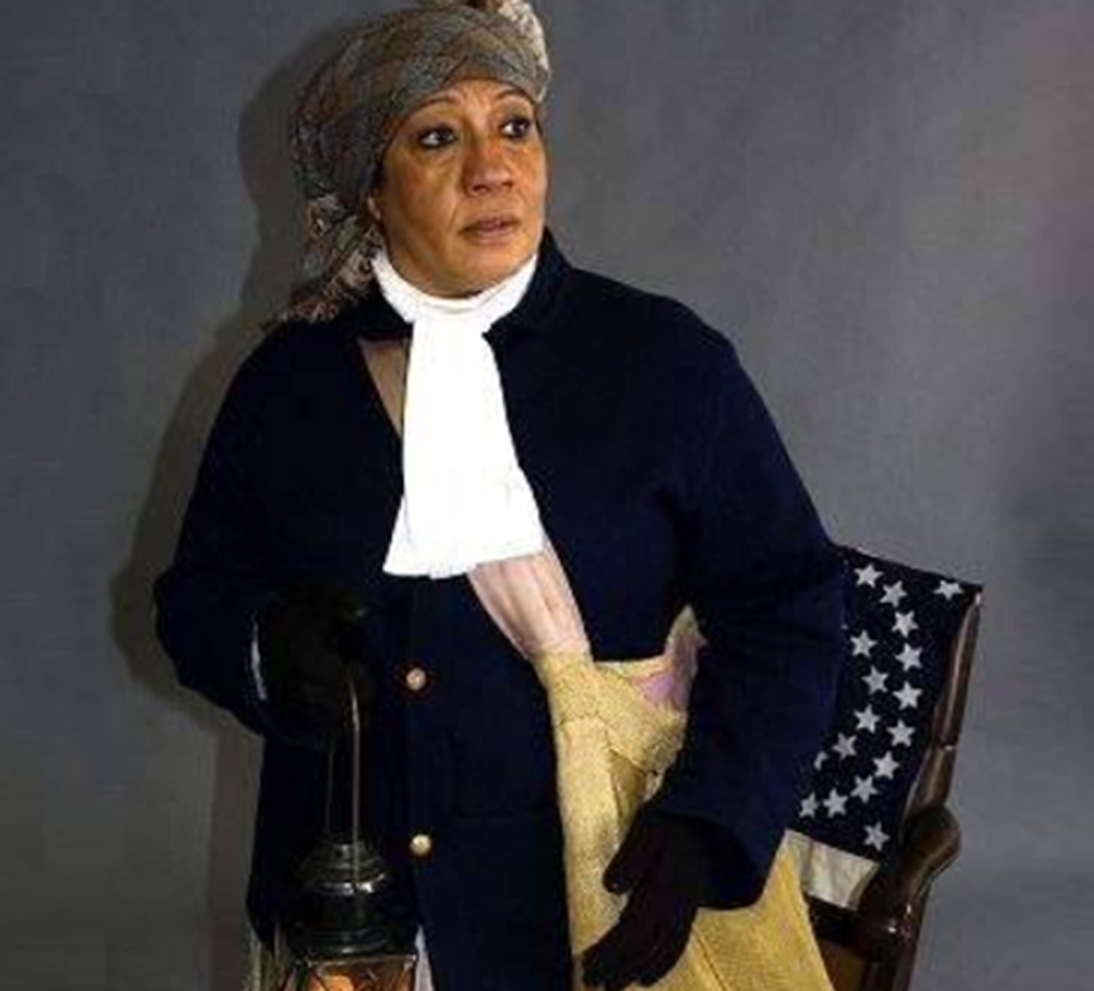 Harriet Tubman portrayed by Ilene Evans